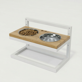 Миски на подставке с регулировкой высоты Hollky Flex S FS-422523-WHNT