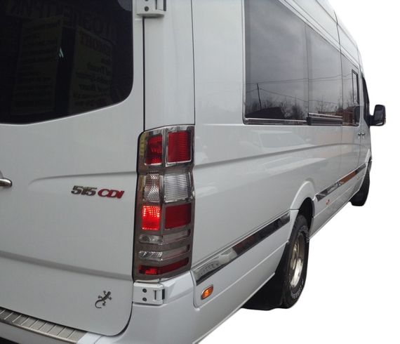 Молдинги на дверь (нерж.) Средняя. Carmos - Турецкая сталь для Volkswagen Crafter 2006-2017 гг | Зображення 5