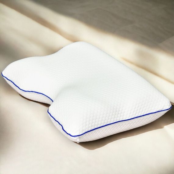 Подушка ортопедическая MEMORY FOAM IDEIA контурная 58х42х13 см с эффектом памяти и наволочкой в комплекте