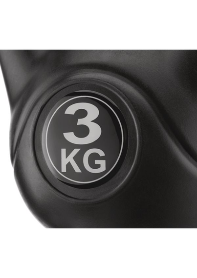 Гиря вінілова Gymtek 3кг чорний | Зображення 3