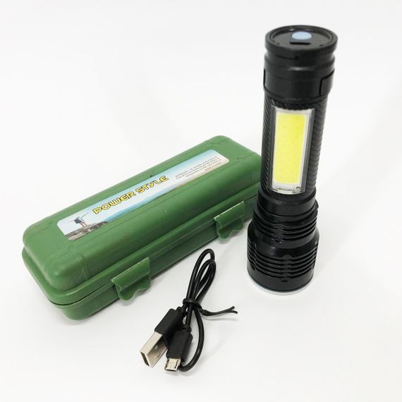 Ліхтарик потужний акумуляторний для дому Police BL-T630S-XPE+COB, Ліхтар портативний переносний UK-97 | Зображення 9