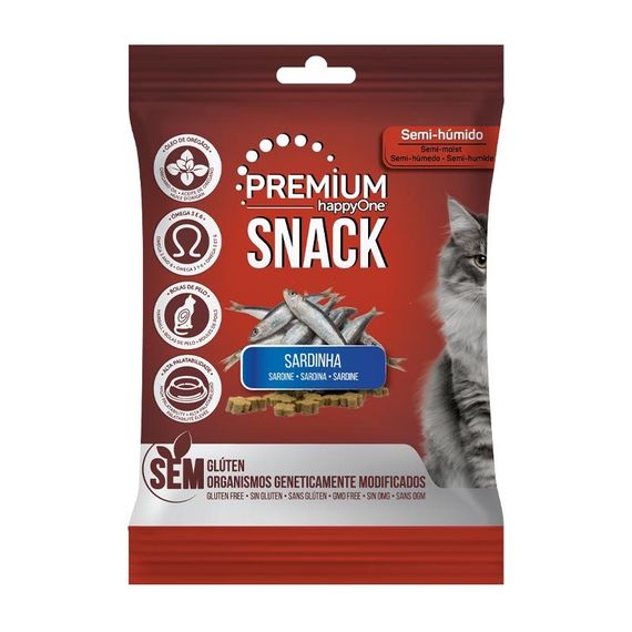 Ласощі для котів з сардиною Happy One Premium Cat Sardine Snack 50 гр