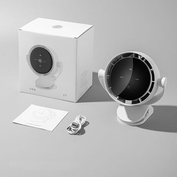 Настільний вентилятор F7 з затискачем 4000mAh White | Зображення 5