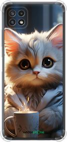 Чохол на Samsung Galaxy A22 5G A226B Білий кіт "5646sp-2581-2448"