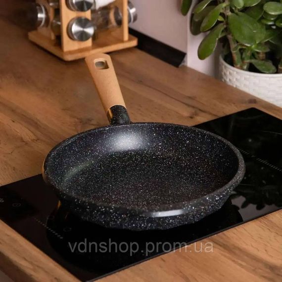 Алюминиевая сковорода 2,8 л с мраморным антипригарным покрытием Ø 28 см толстое дно MGC черный HP-4-420B | Зображення 1