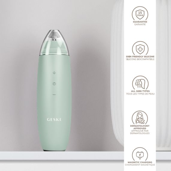 Микродермабразийное устройство для удаления черных точек GESKE MicroDermabrasion Blackhead Remover 7в1 starlight, Зеленый | Зображення 2