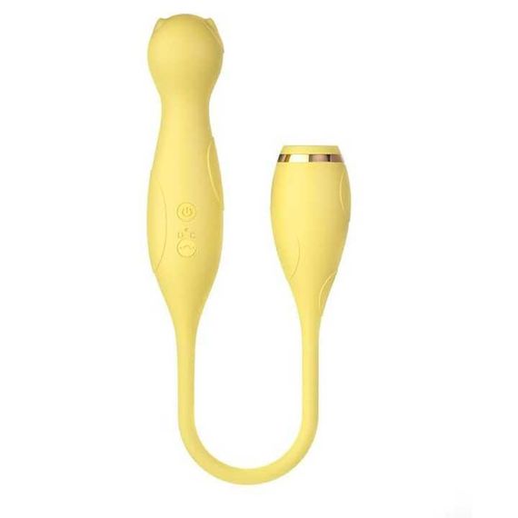 Двосторонній гнучкий багатофункціональний вібратор LILO 3в1 - Жовтий - Вібратори | Зображення 2