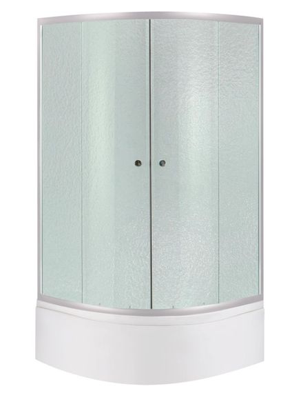 Набір Lidz Душова кабіна Latwa SC90x90.SAT.HIGH.FR напівкругла, скло Frost 4 мм + Душовий піддон Kapielka ST90x90x41, з панеллю