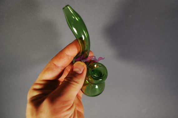 Стеклянная трубка Wow зеленый мрамор | Зображення 4