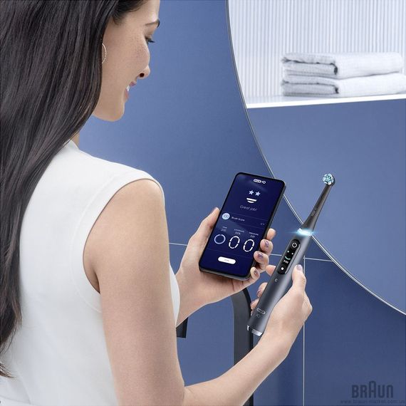 Електрощітки (пара) BRAUN Oral-B iO Series 9 DUO iOM9d.2J2.2AD Рожева+Чорна (2) | Зображення 7