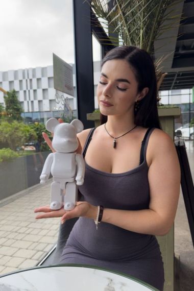 Ведмідь Bearbrick білий 28 см a217