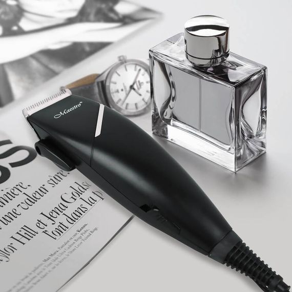 Машинка для стрижки волос Maestro MR-653C-BLACK, проводная, с насадками | Зображення 1