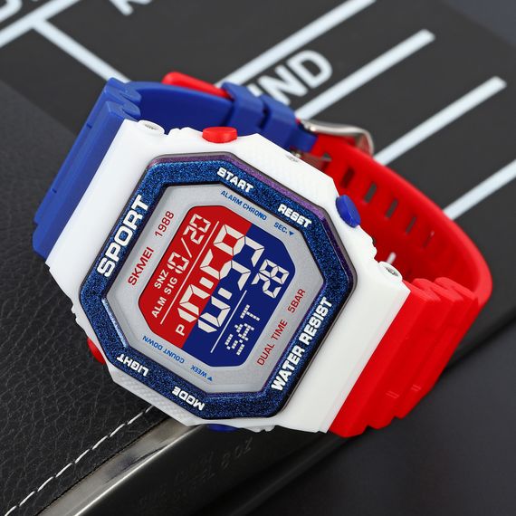 Електронний годинник Skmei 1988RDBU Red-Blue | Зображення 3