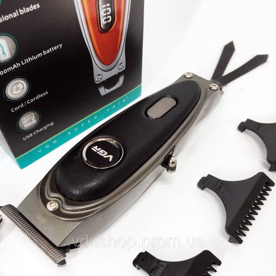 Професійна машинка для стрижки волосся та бороди VGR V-263, Машинка для різних стрижок акумуляторна BM-95 | Зображення 4