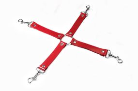 Крестовина Feral Feelings – 4 Way Connector, натуральная кожа, red sexstyle