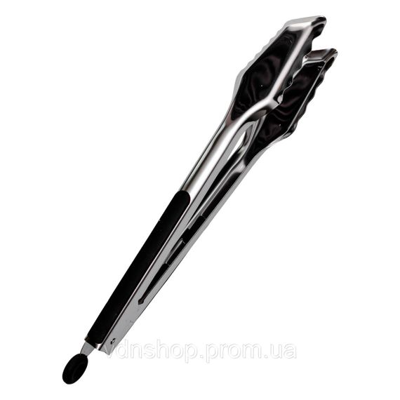 Щипці кухонні металеві 34×4.5 (см) кулінарні щипці для м'яса, риби, гриля кухарські щипці HP-8-66