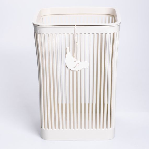 Кошик для сміття пластиковий в офіс для паперу 22×22×30 (см) кошик під сміття 8 (л) відро для сміття Бежевий HP-45-9BE