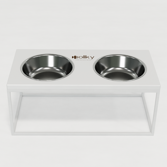 Миски на підставці для великих собак Hollky Base XL20 (2 × 1,8 л) BXL20-522620-WHWH | Зображення 4