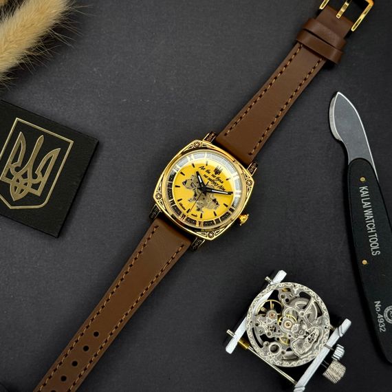 Жіночий годинник Awarder 021 Де би не була Gold-Gold-Brown | Зображення 5