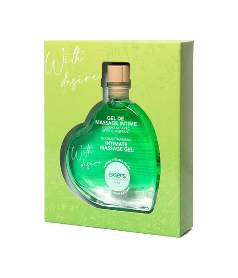 Массажный гель EXSENS With Desire Apple Pear 50 мл разогревающий, без сахара, съедобный Sex Aura