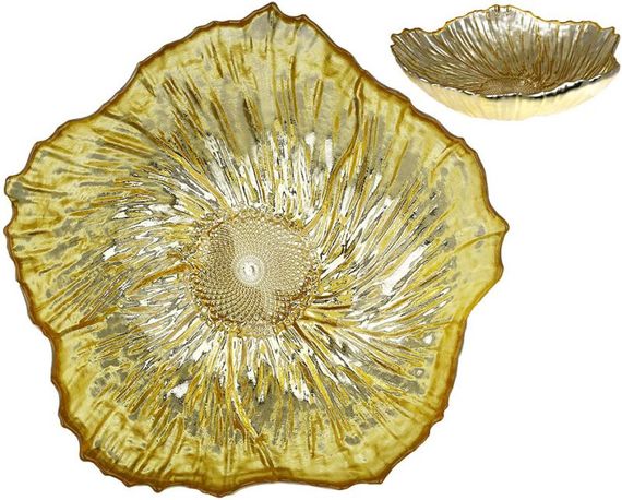 Набір 6 скляних піал "Golden Flower" 450мл
