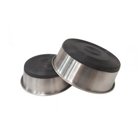 Миска SWI для собак металева на гумовій основі (0,50 мм) 16 см