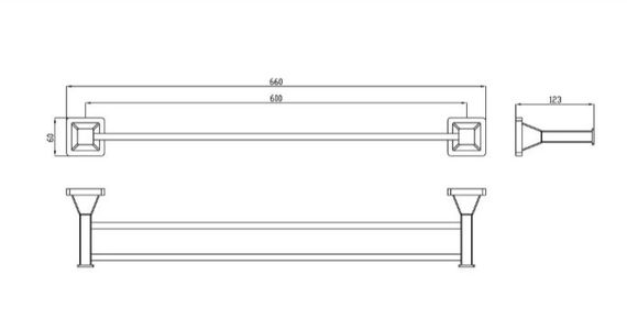 Полотенцедержатель Gappo 66 см G1909 | Зображення 1