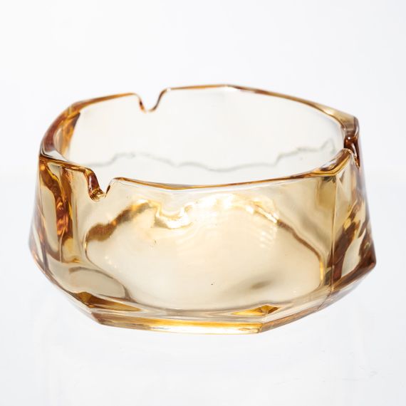 Попільничка скляна Diamond Faceted 12 см, золотистий Yiwu HP-34-78 | Зображення 4