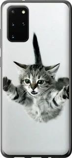 Чехол на Samsung Galaxy S20 Plus Летящий котёнок из пластика FCh_085289
