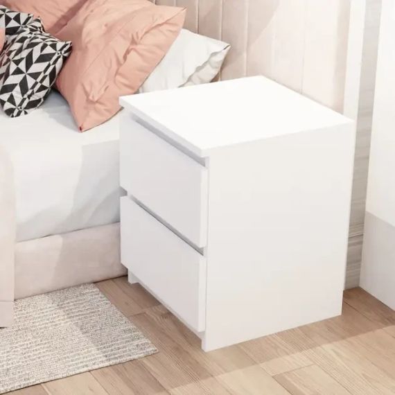 Тумбочка приліжкова/ Банкетка в спальню STL-MD 78 (Г30/Ш32/В41, БІЛА) | Зображення 2