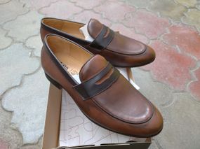 Ультрастильные коричневые лоферы мокасины 40 размер