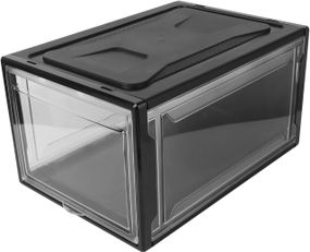 Коробка для обуви прозрачная пластиковая складная большая, набор органайзеров 3 шт бокс для хранения кроссовок