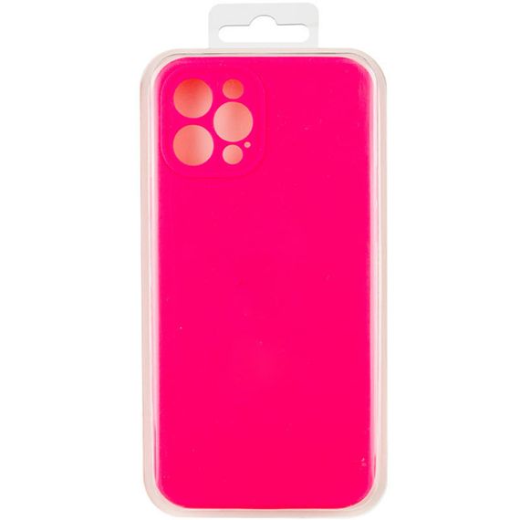 Чохол Silicone Case Full Camera Protective (AA) NO LOGO для Apple iPhone 12 Pro Max (6.7") Рожевий / Barbie pink | Зображення 5