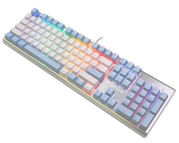 Клавіатура ігрова механічна A4-Tech FS100 (Icy Blue), USB, сріблястий | Зображення 2
