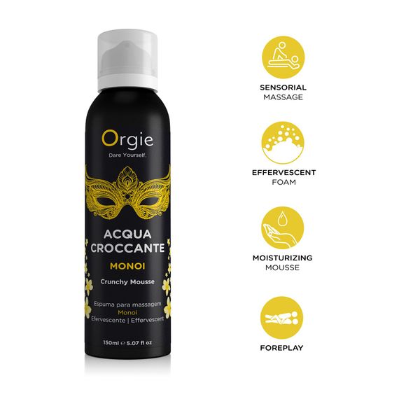 Масажна пінка Orgie – Acqua Croccante Monoi (150 мл), ефект бульбашок, що лопаються | Зображення 2