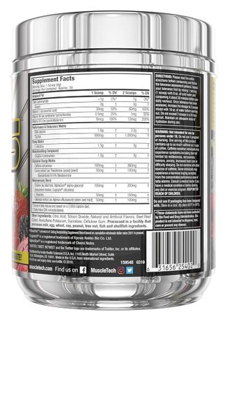 Передтренувальний комплекс Muscletech Vapor X5 Next Gen Pre-Workout 263 g (Fruit punch blast) | Зображення 1