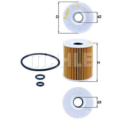 Фильтр масляный Mahle OX422DECO
