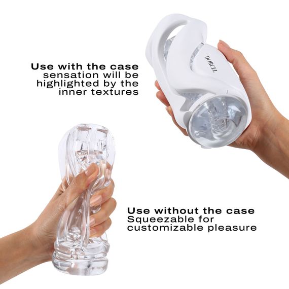 Мастурбатор Dorcel DEEP BLOW WHITE, подвійне використання | Зображення 2