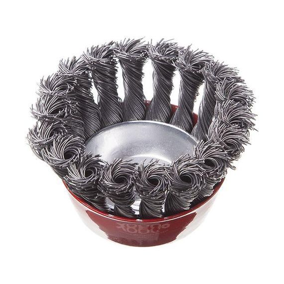 Щітка чашкова 85 мм, для КШМ, М14 (пучки крученого дроту) INTERTOOL BT-2085 | Зображення 2