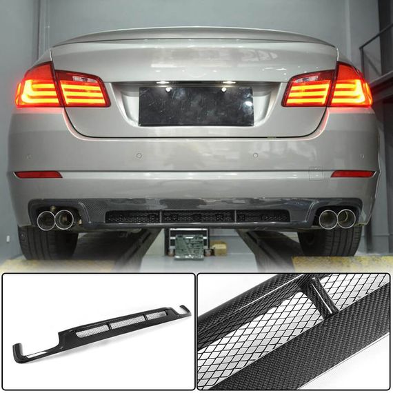 Дифузор заднього бампера (для F10 Base 2010-2013, Карбон) для BMW 5 серія F-10/11/07 рр