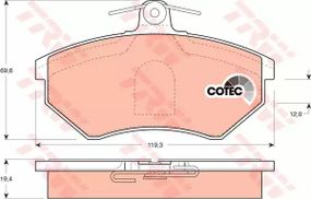Колодки гальмівні AUDI — SEAT — VOLKSWAGEN 80/A4/Cabriolet/Coupe/Cordoba/Cordoba Vario/Ibiz