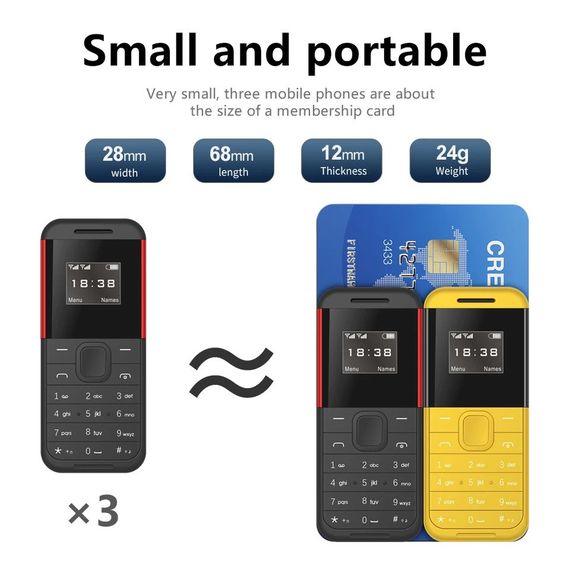 Мини мобильный телефон AIEK BM222 2SIM Белый | Зображення 1
