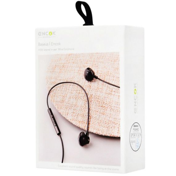 Навушники Baseus Encok H06 lateral in-ear Wire Earphone Black 3.5 mini-jack | Зображення 5