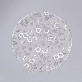 Коврик для сервировки стола Flowers 38 см, серебро HP-36327-12G