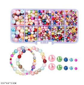 Набор для творчества "Бисер" 1194-26 бусины, резинка, пластиковая коробка