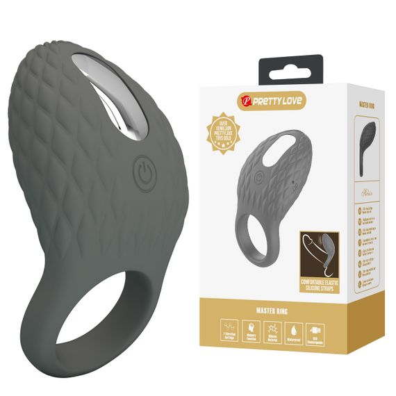 Ерекційне віброкільце PRETTY LOVE сіре, 8.6 х 4.6 см sexstyle