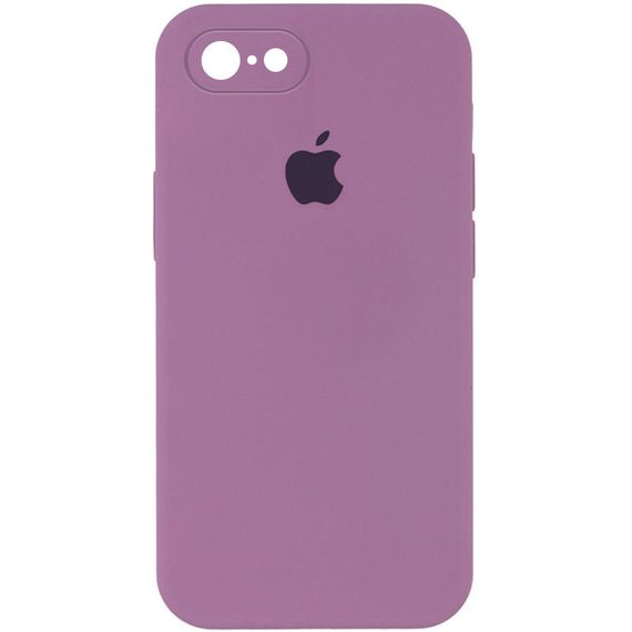 Чохол Silicone Case Square Full Camera Protective (AA) для Apple iPhone 6/6s (4.7") Ліловий / Lilac Pride