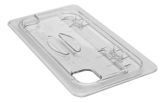 Відкидна кришка з ручкою та виїмкою під ложку FlipLid з прозорого полікарбонату для гастроємності Cambro