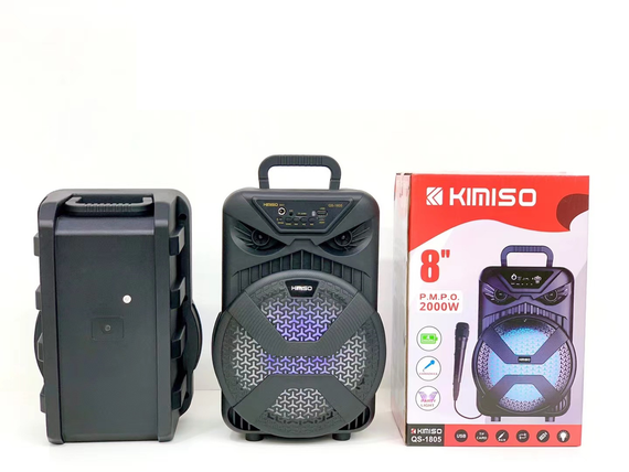 Kimiso новый QS-1805 8-дюймовый портативный динамик высокой мощности с проводным микрофоном уличный динамик | Зображення 7