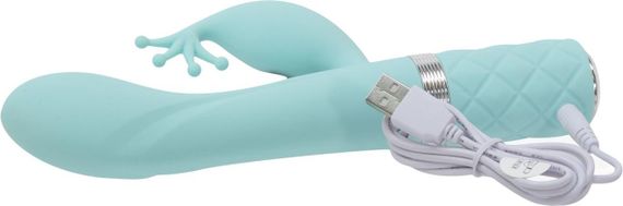 Розкішний вібратор-кролик Pillow Talk - Kinky Teal з кристалом Сваровські, потужний | Зображення 6